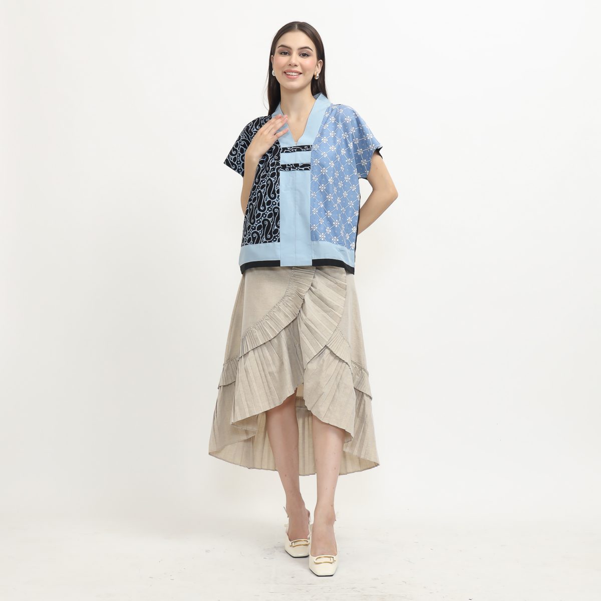 Inara Blouse Black Blue - Image 6
