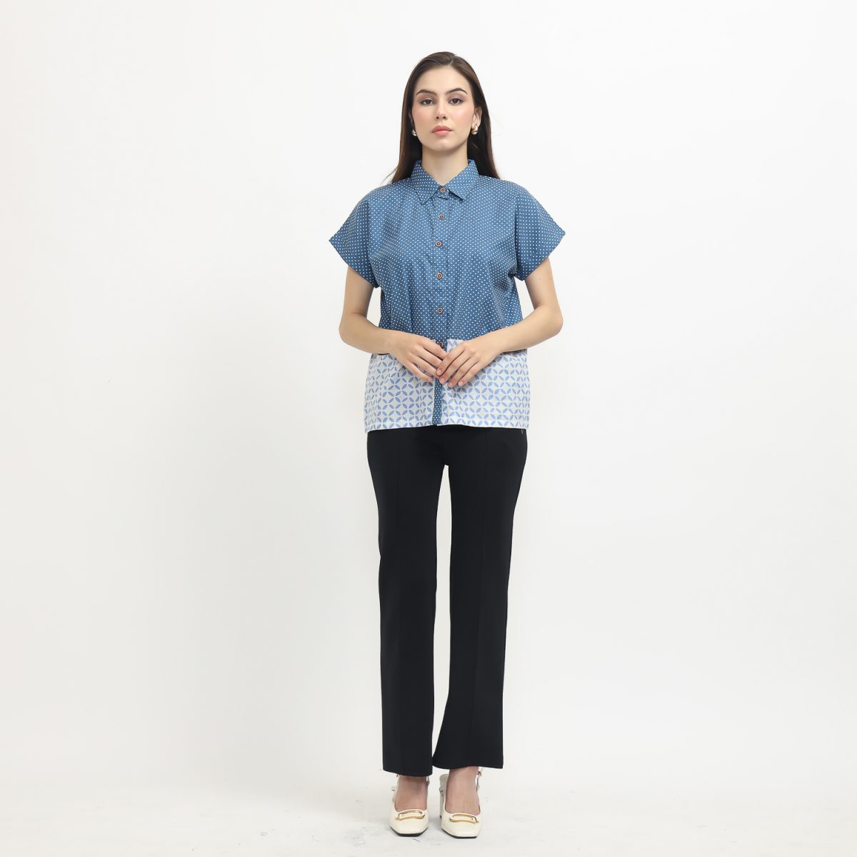 Clarrisa Shirt Polkadot Blue - Image 6