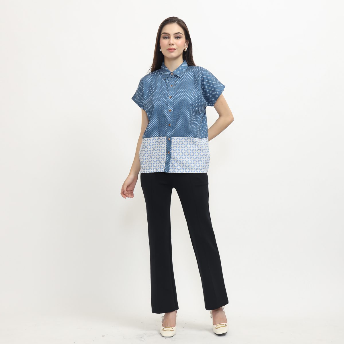 Clarrisa Shirt Polkadot Blue - Image 7