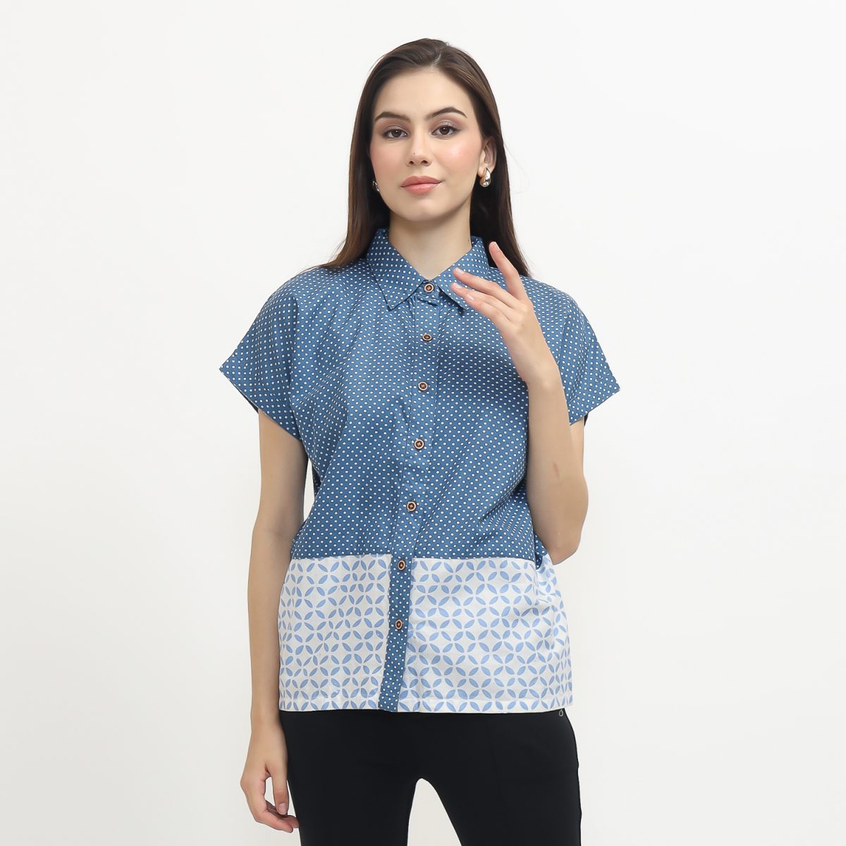 Clarrisa Shirt Polkadot Blue