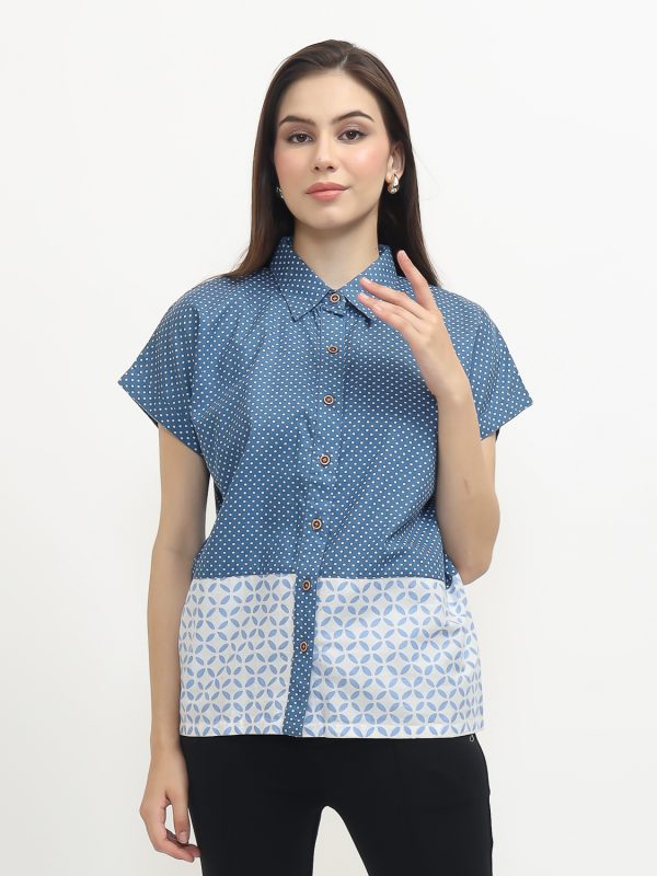 Clarrisa Shirt Polkadot Blue