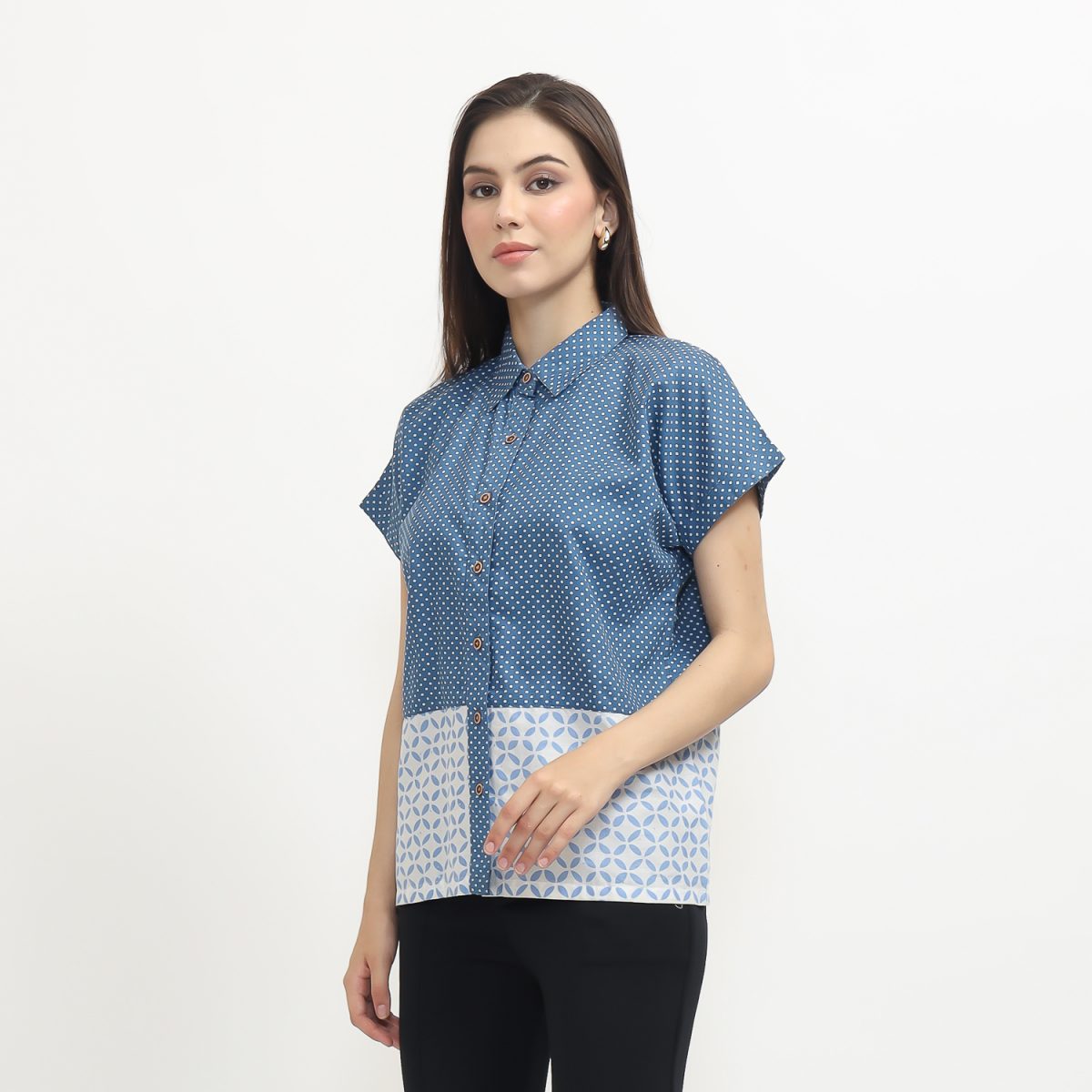 Clarrisa Shirt Polkadot Blue - Image 3