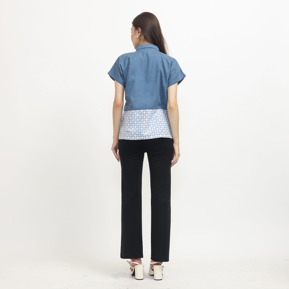 Clarrisa Shirt Polkadot Blue - Image 5