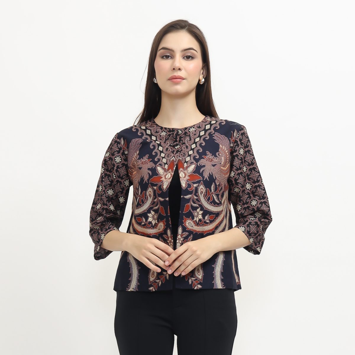 Tasya Blazer Navy Brown