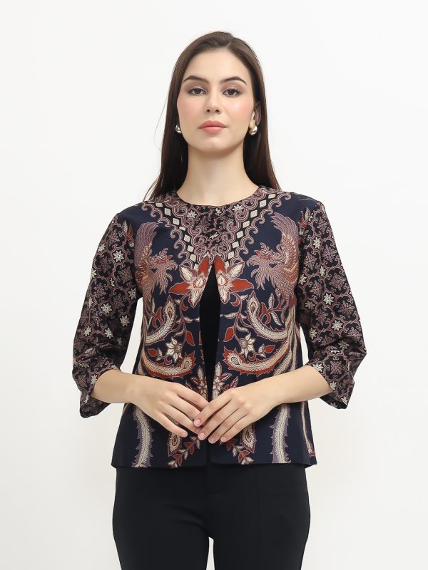 Tasya Blazer Navy Brown