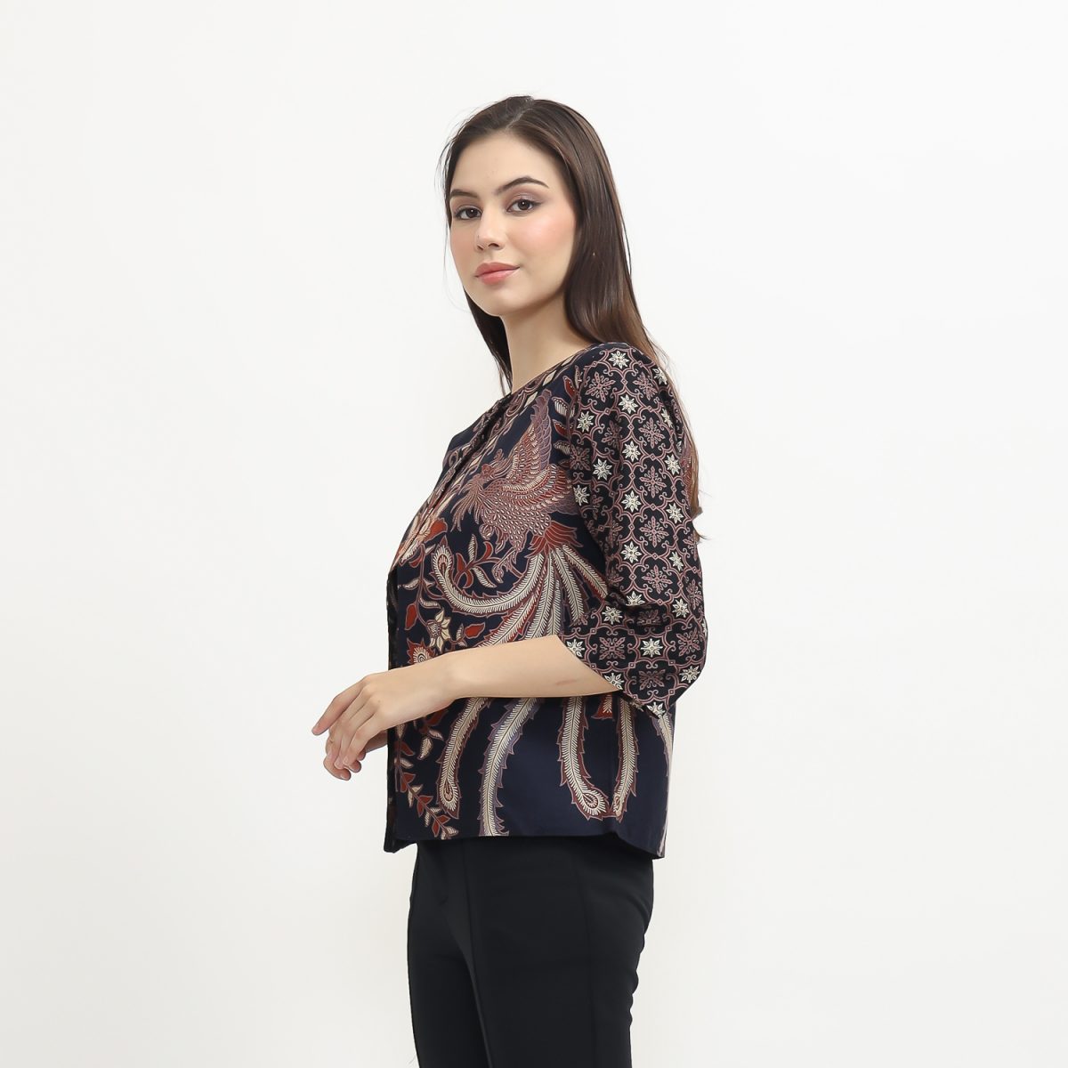 Tasya Blazer Navy Brown - Image 3