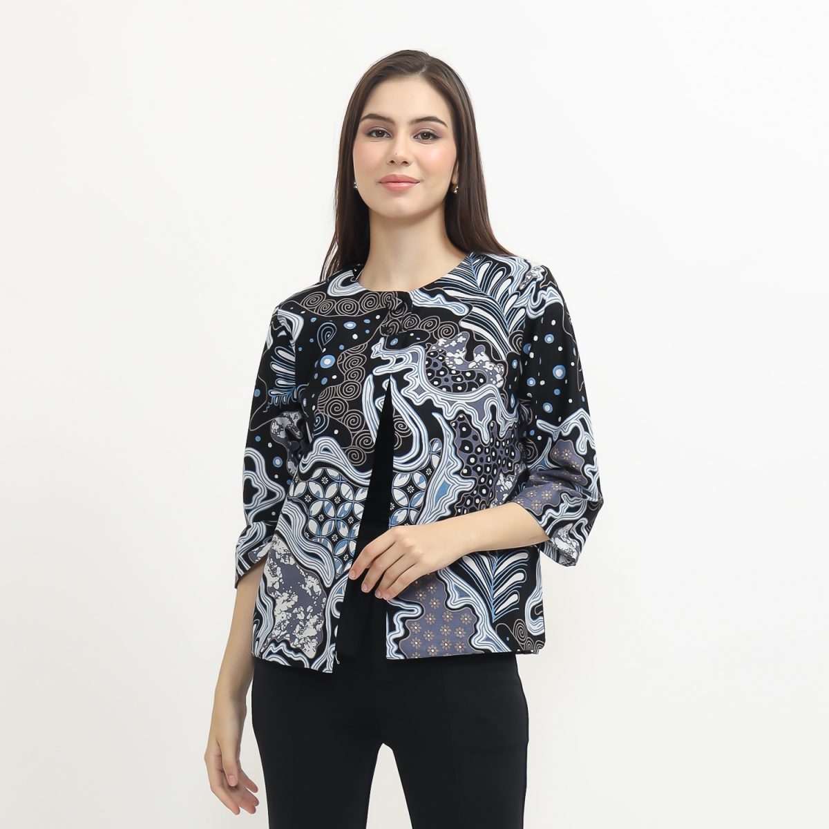 Tasya Blazer Black Blue