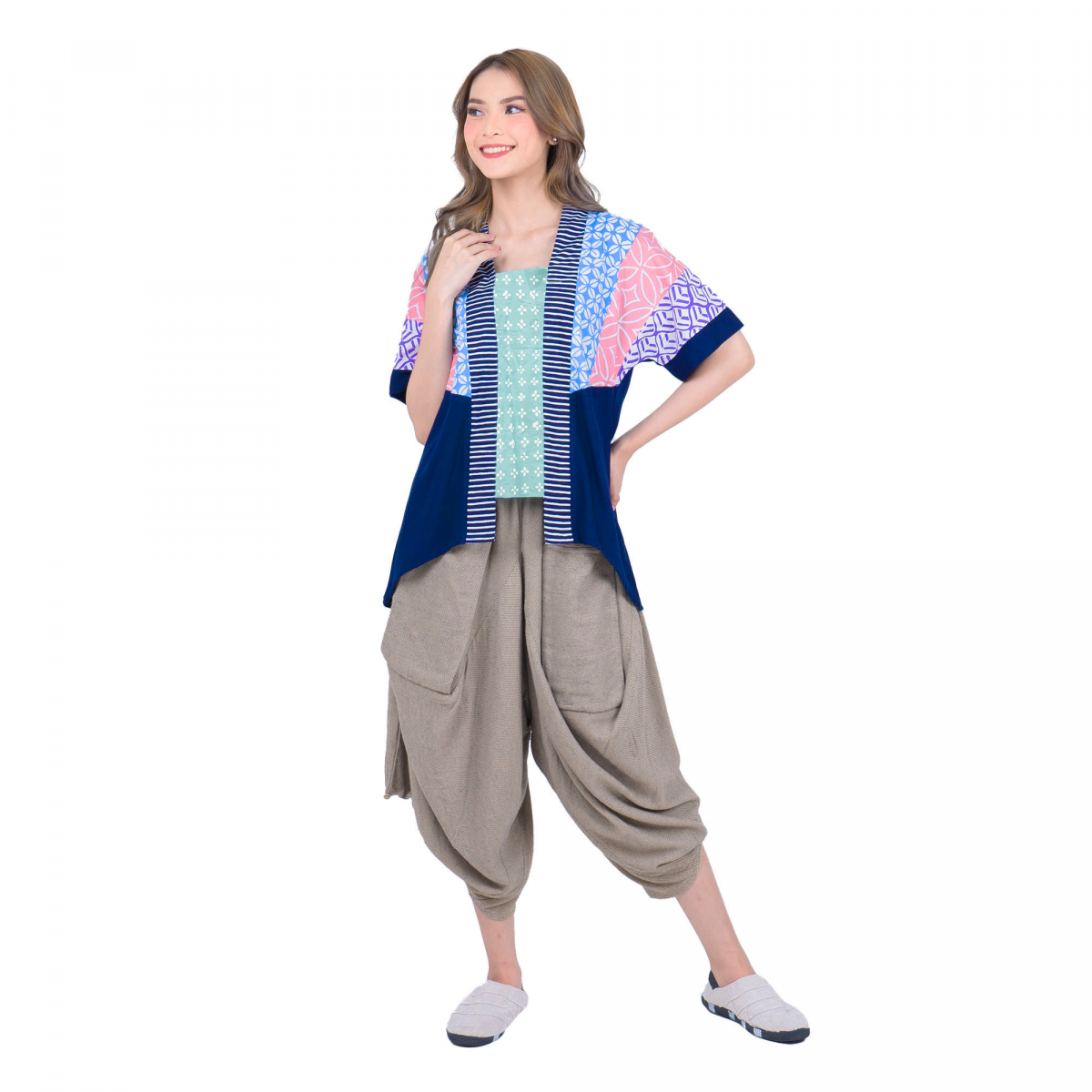 Milana Blouse Multi Navy - Image 6