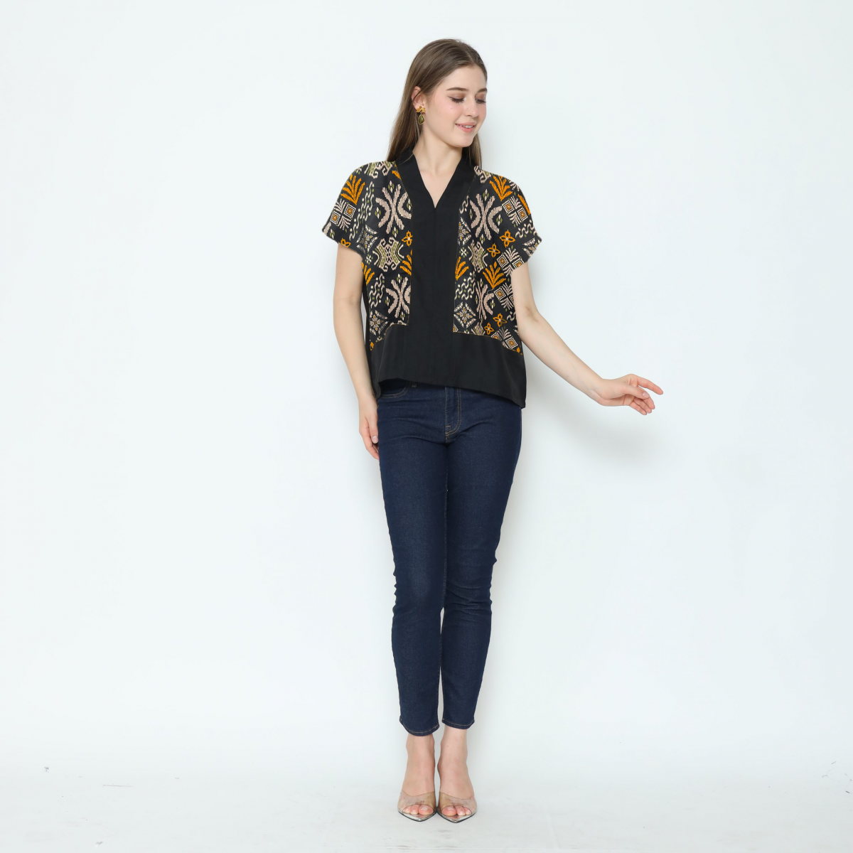 Rosita Blouse Multi Black - Image 6