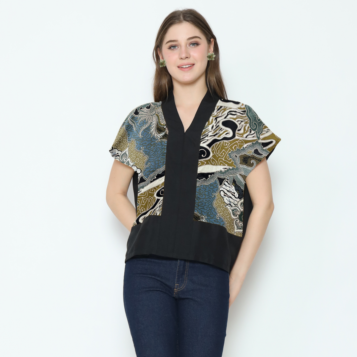 Rosita Blouse Black Green