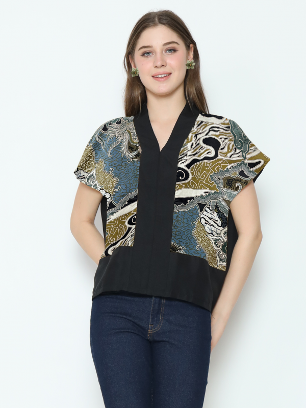 Rosita Blouse Black Green
