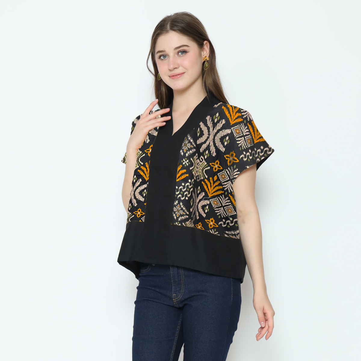Rosita Blouse Multi Black - Image 3