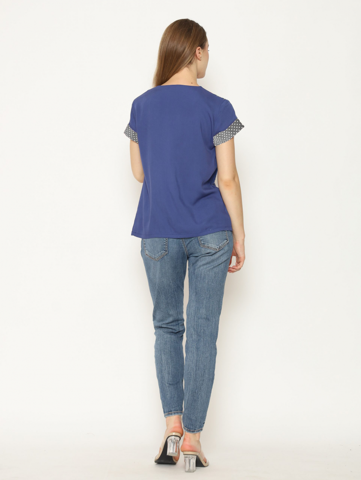 Melissa Blouse Navy Yellow - Image 4