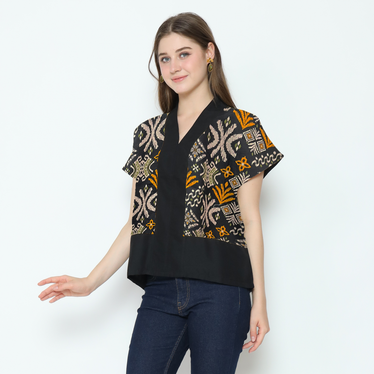 Rosita Blouse Multi Black - Image 4