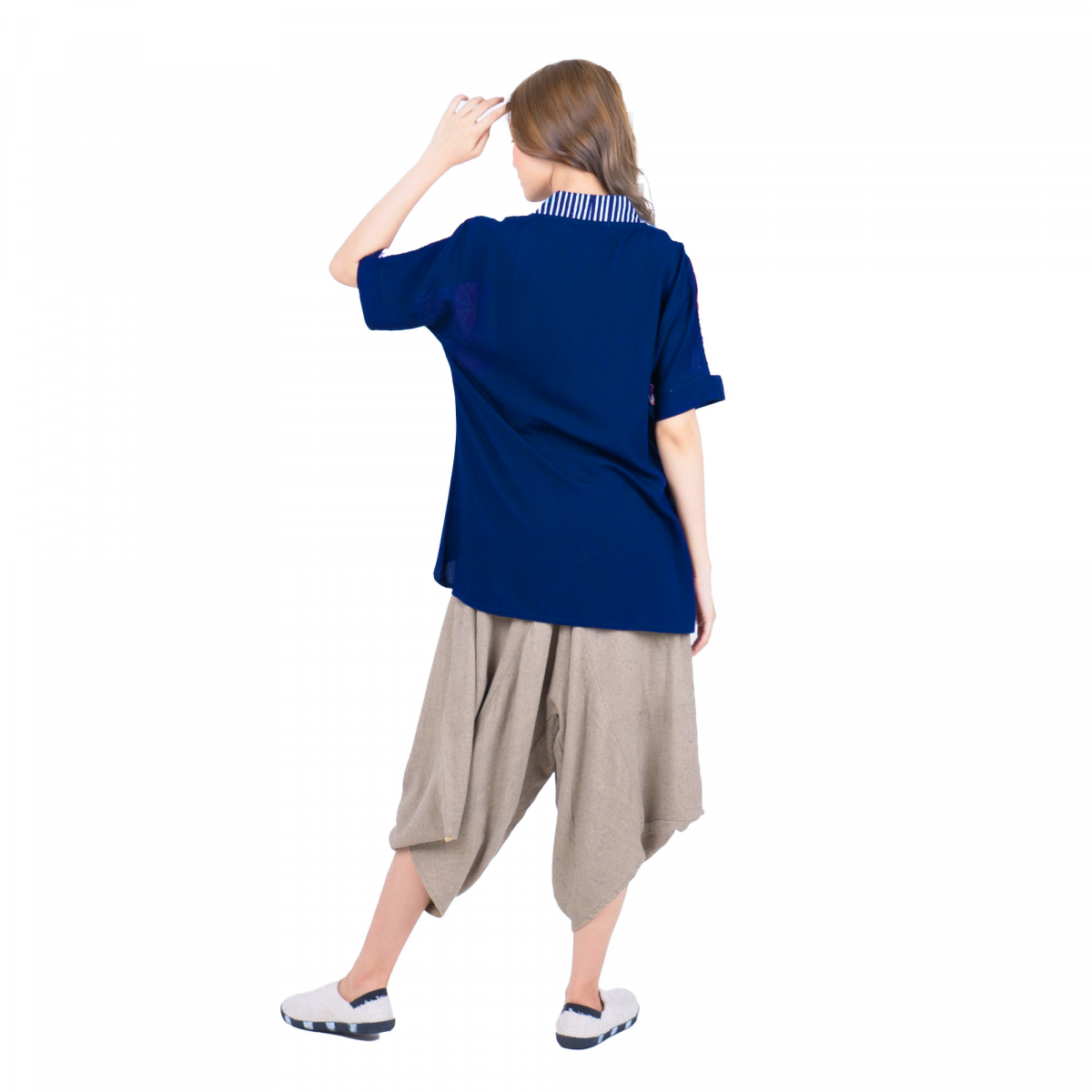 Milana Blouse Multi Navy - Image 5