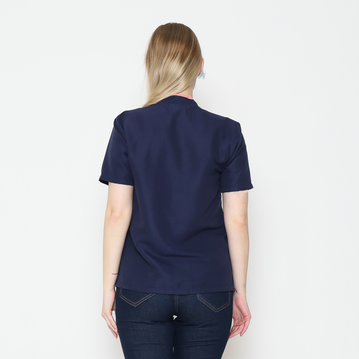 Yuki Blouse Navy Orange - Image 5