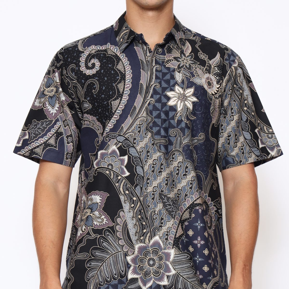 Olsen Shirt Navy Grey - Image 2
