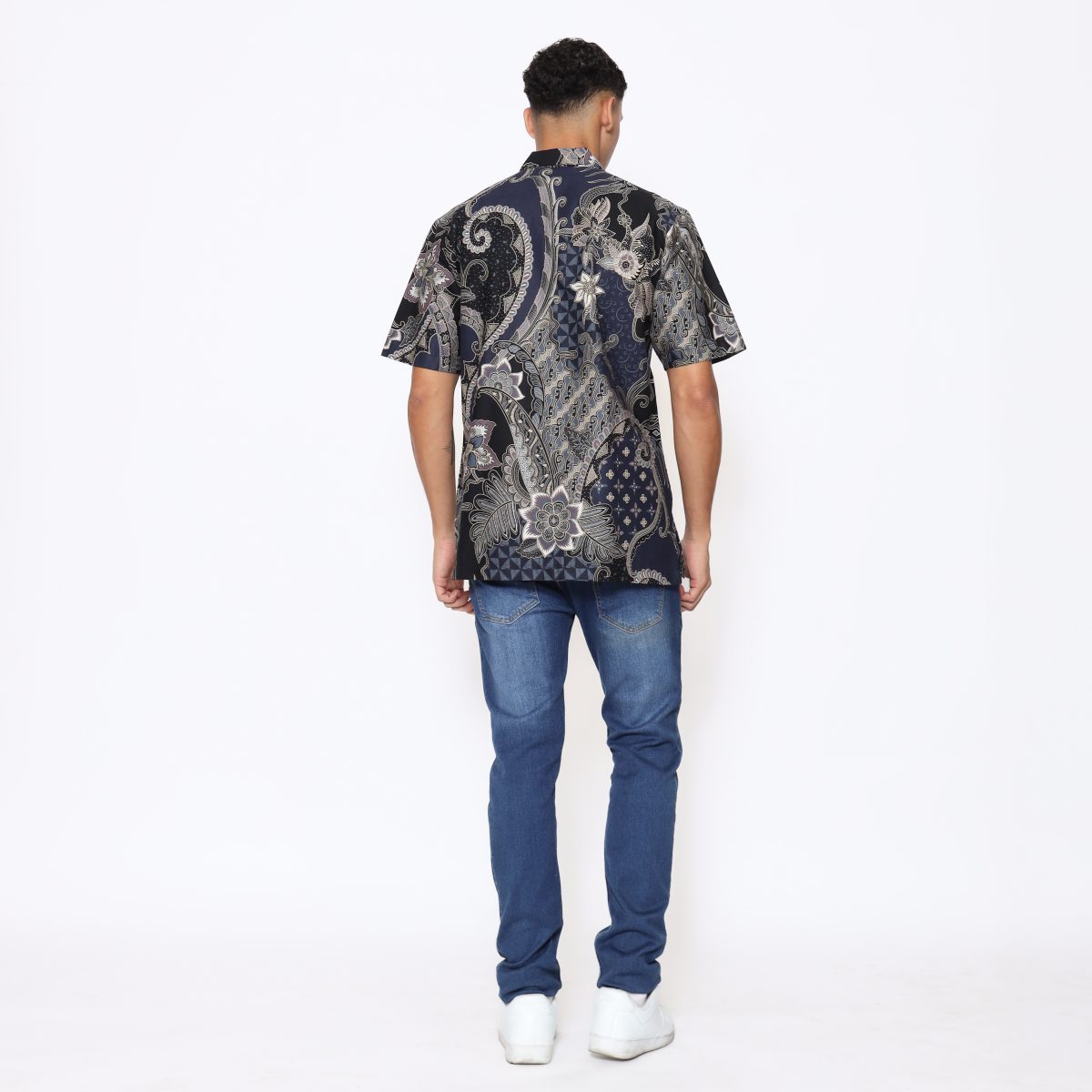 Olsen Shirt Navy Grey - Image 5