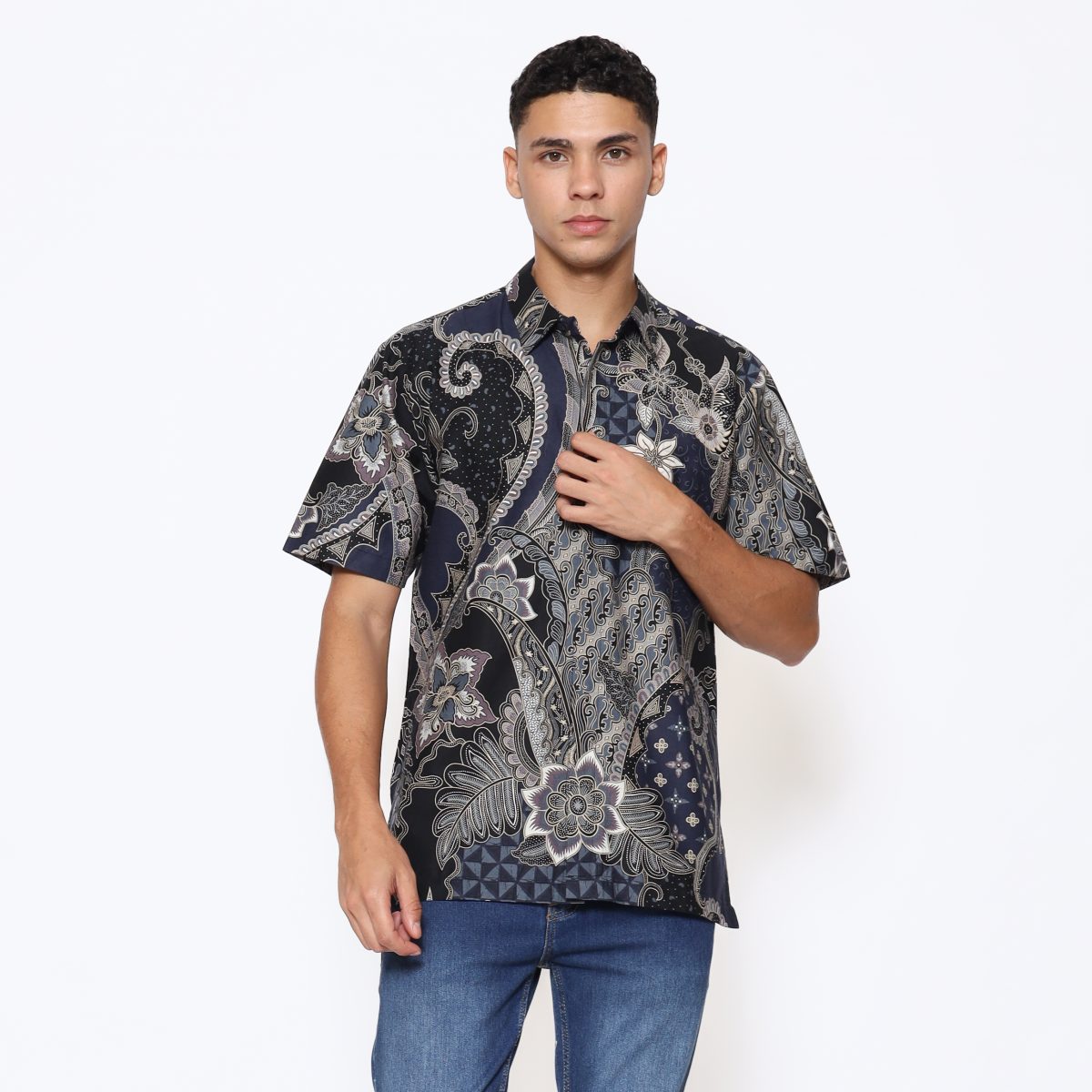 Olsen Shirt Navy Grey
