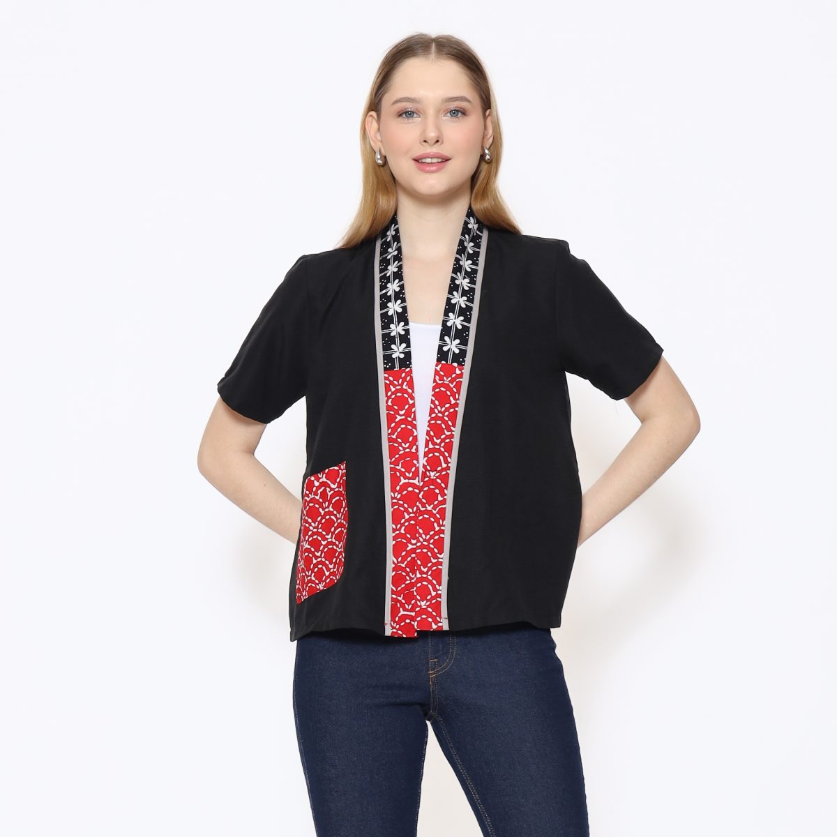 Florentine Blazer Red Black