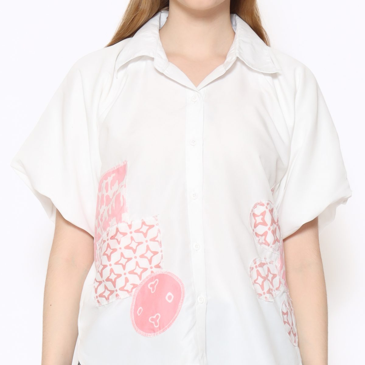 Flower Shirt White Pink - Image 2