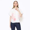 Flower Shirt White Pink