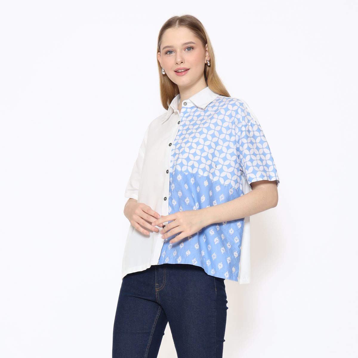Dina Shirt Blue - Image 3