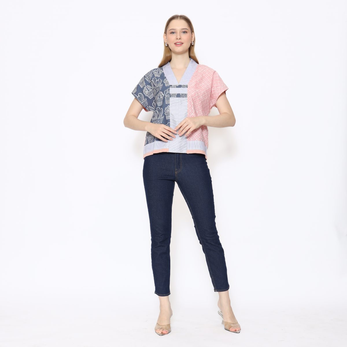 Inara Blouse Grey Pink - Image 6
