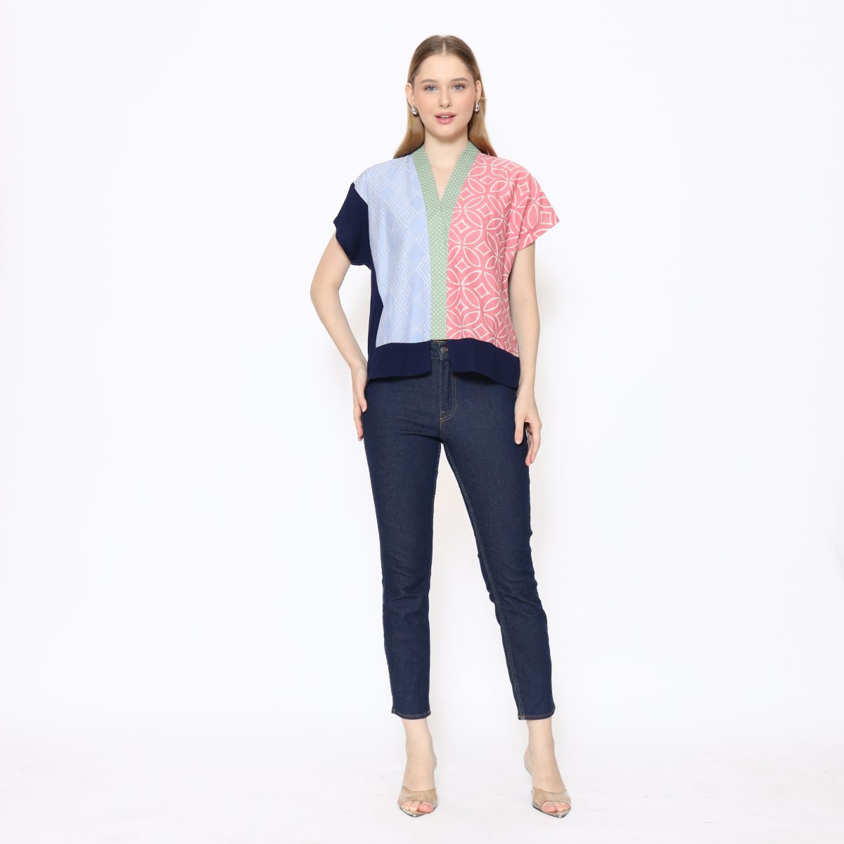 Fidelya Blouse Pink Blue - Image 7