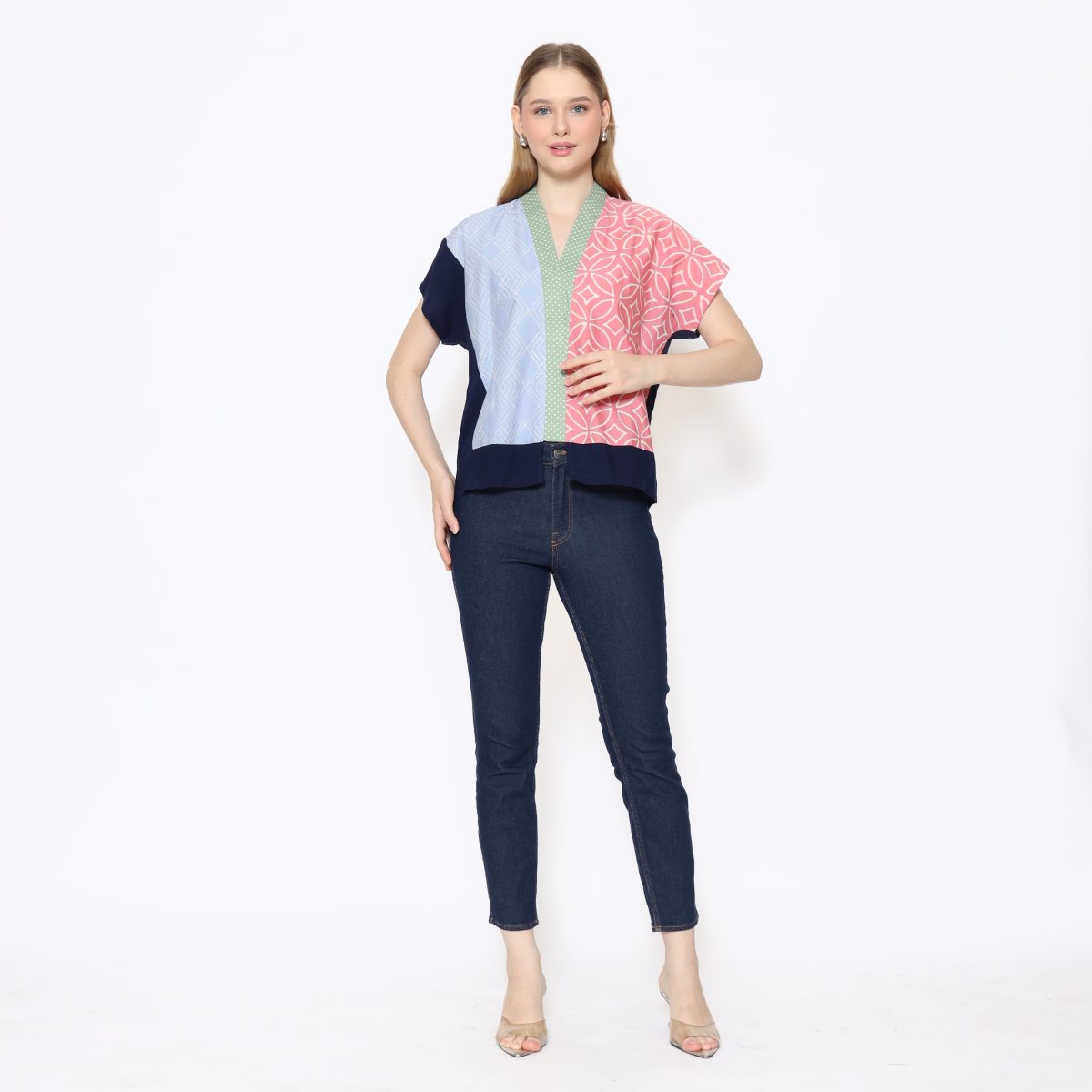 Fidelya Blouse Pink Blue - Image 6