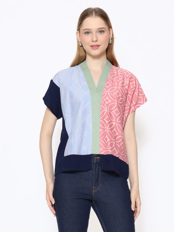 Fidelya Blouse Pink Blue
