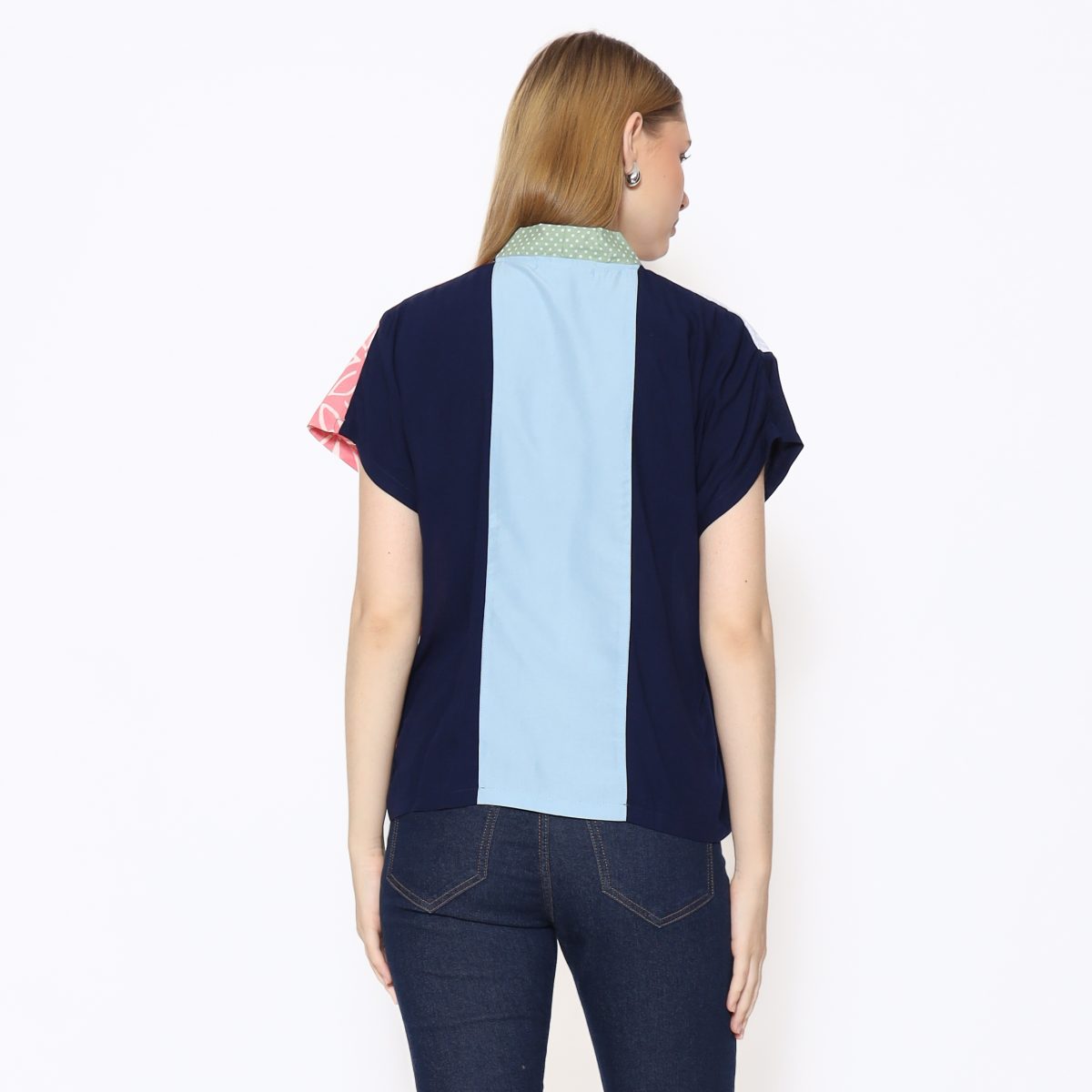 Fidelya Blouse Pink Blue - Image 5