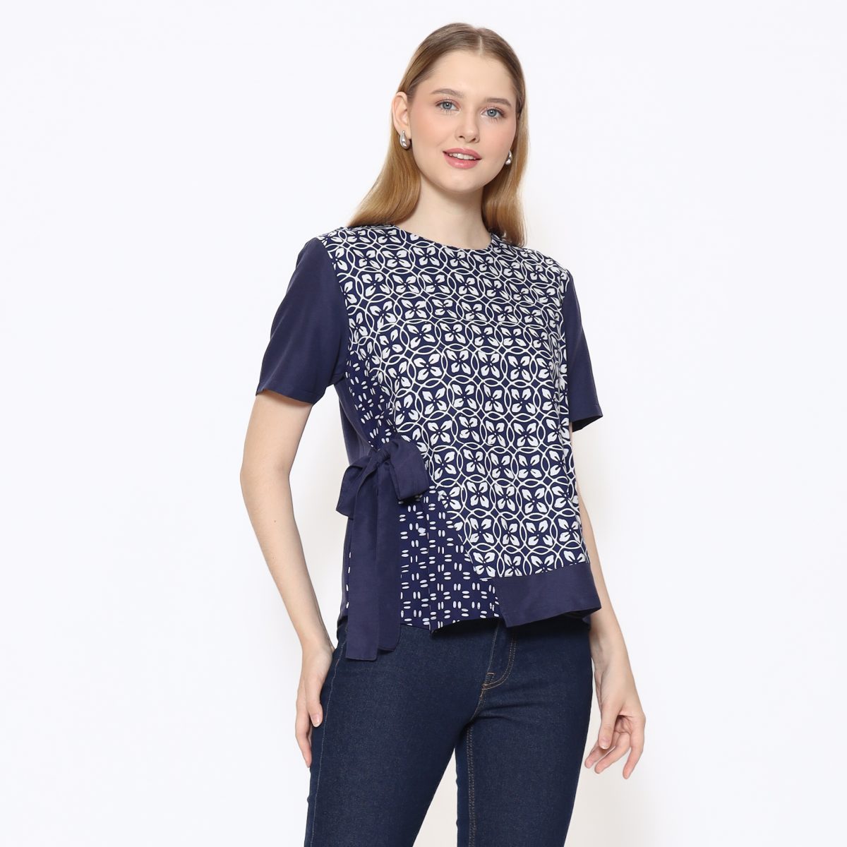 Clarabella Blouse Navy - Image 3