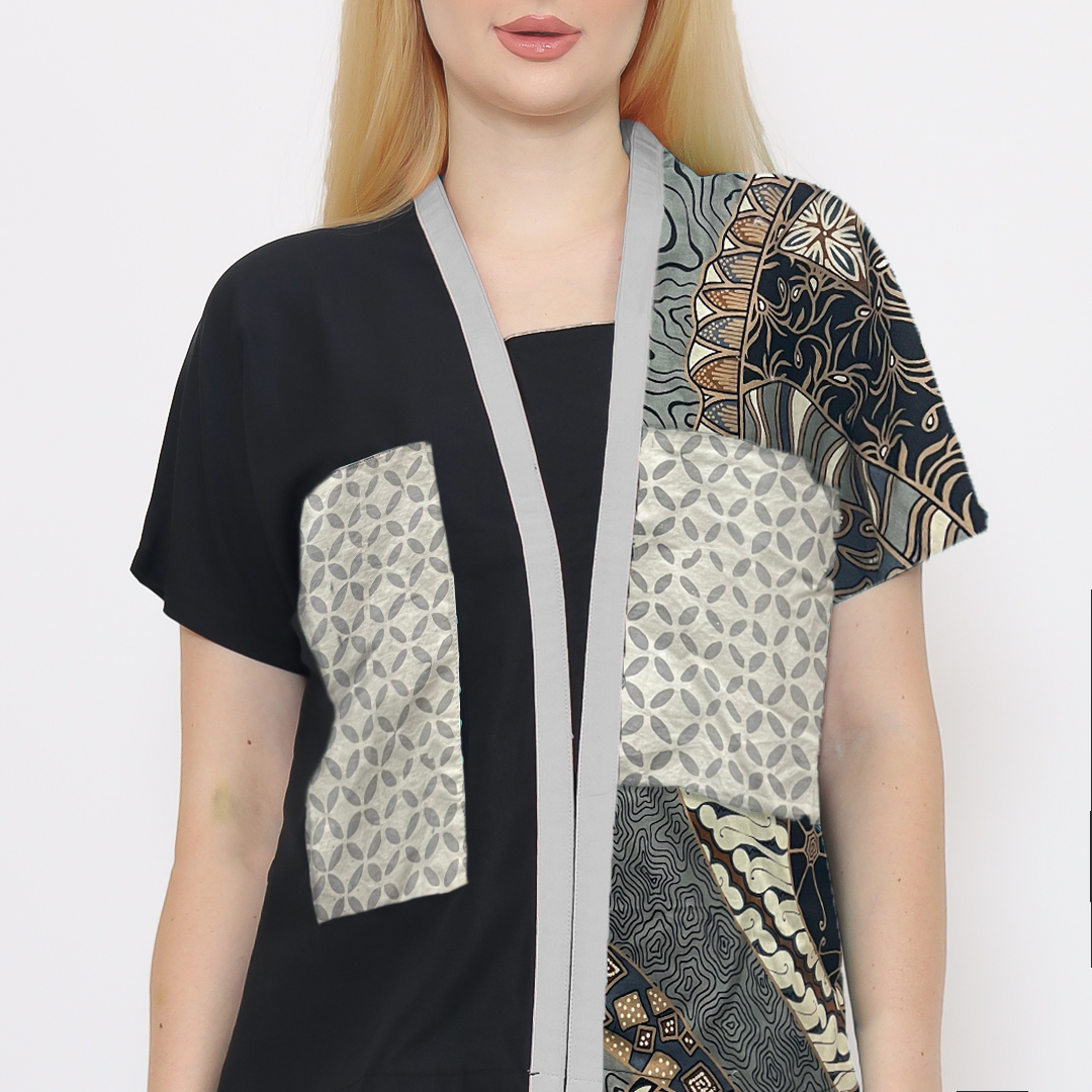 Daneli Blouse Black Green - Image 2