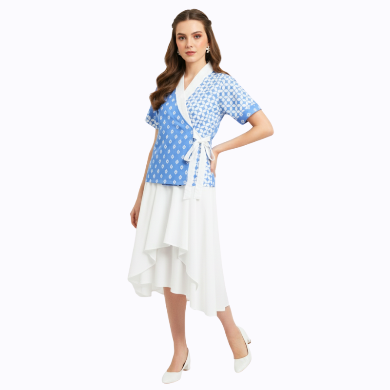 Misaki Blouse Blue - Image 7