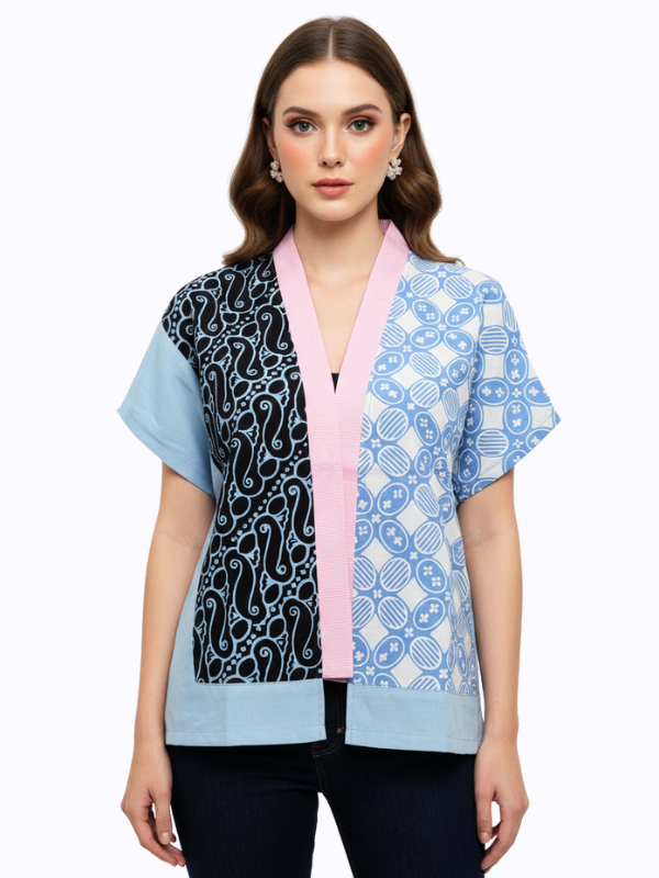 Fidelya Blouse Black Blue