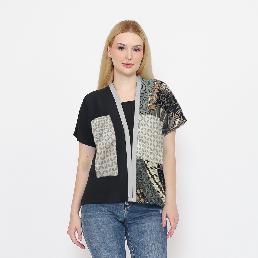 Daneli Blouse Black Green