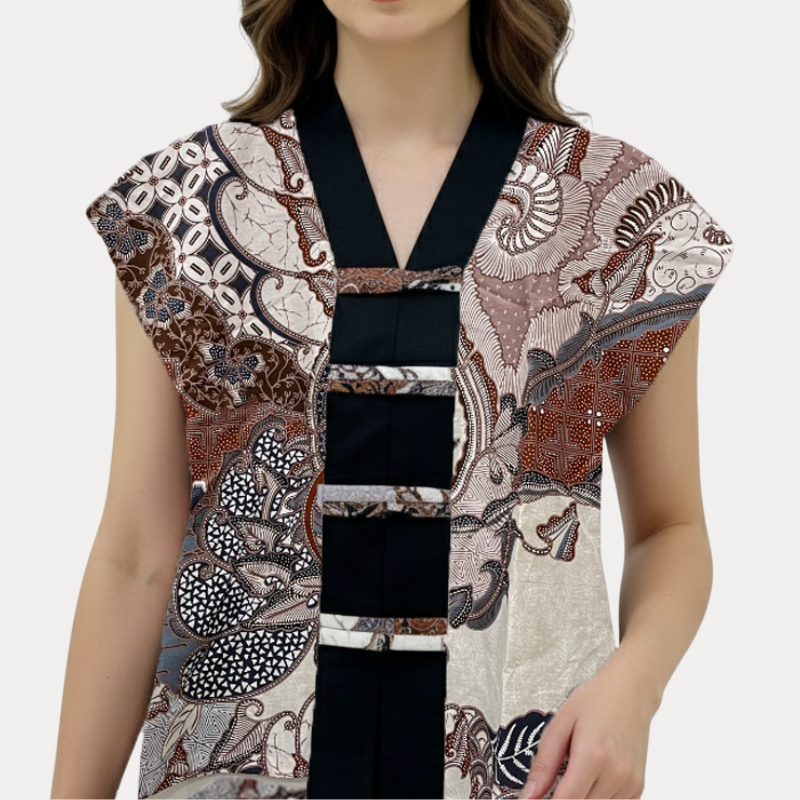 Olivia Blouse Brown - Image 2