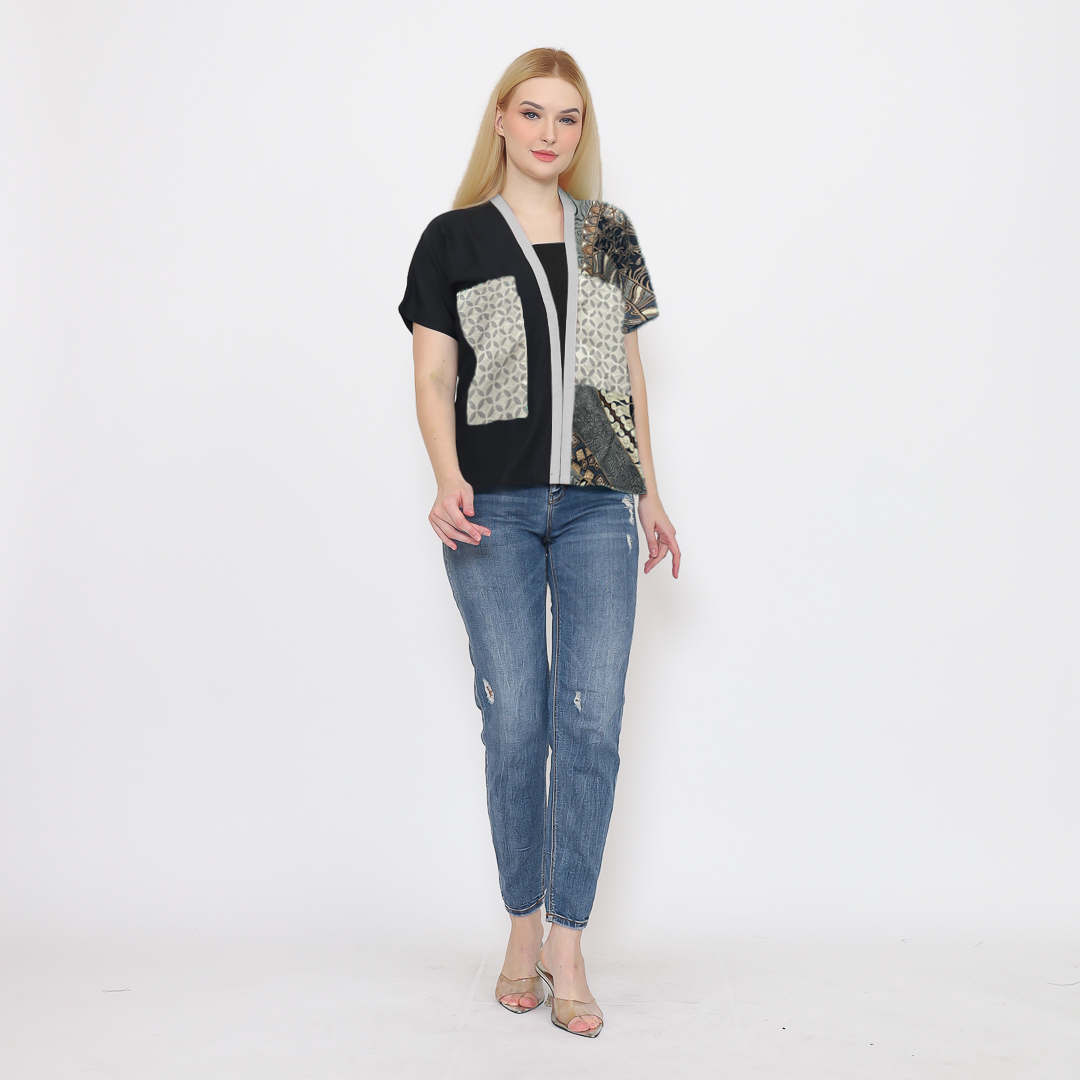 Daneli Blouse Black Green - Image 6