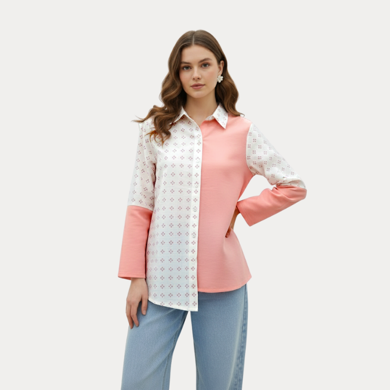 Aska Shirt Cream Pink