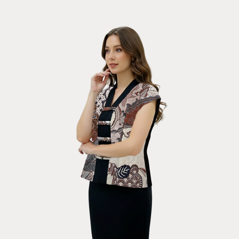 Olivia Blouse Brown - Image 3