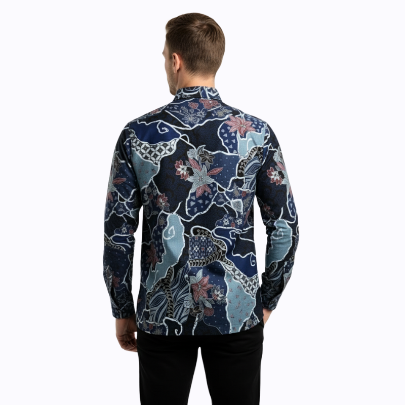 Zafran Shirt Navy - Image 5