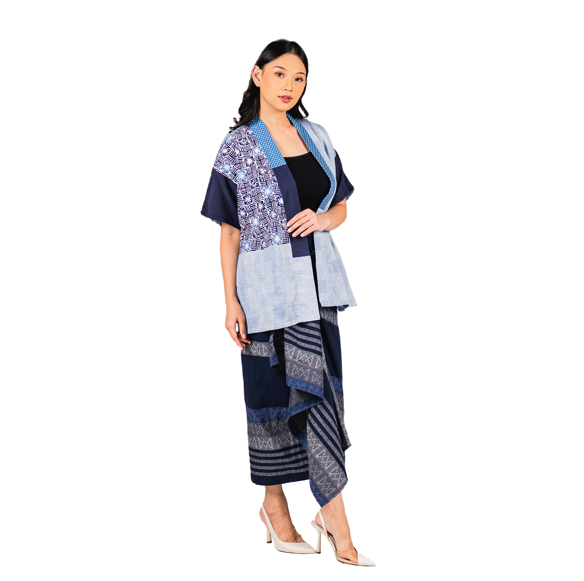 Hazel Blazer Flower Navy - Image 3