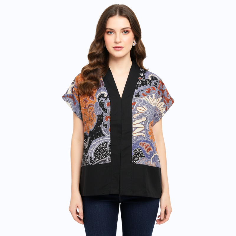 Rosita Blouse Brown Black - Image 5