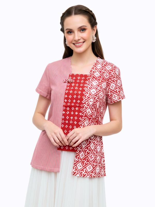 Carlina Blouse Maze Red