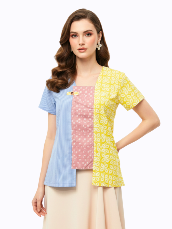 Carlina Blouse Yellow Pink
