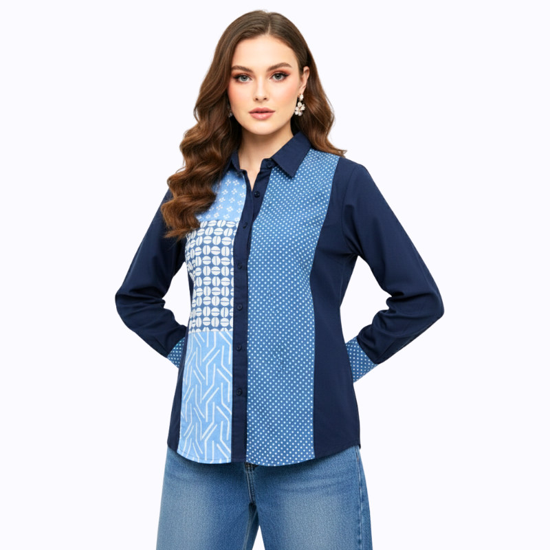 Willow Shirt Multi Navy - Image 3