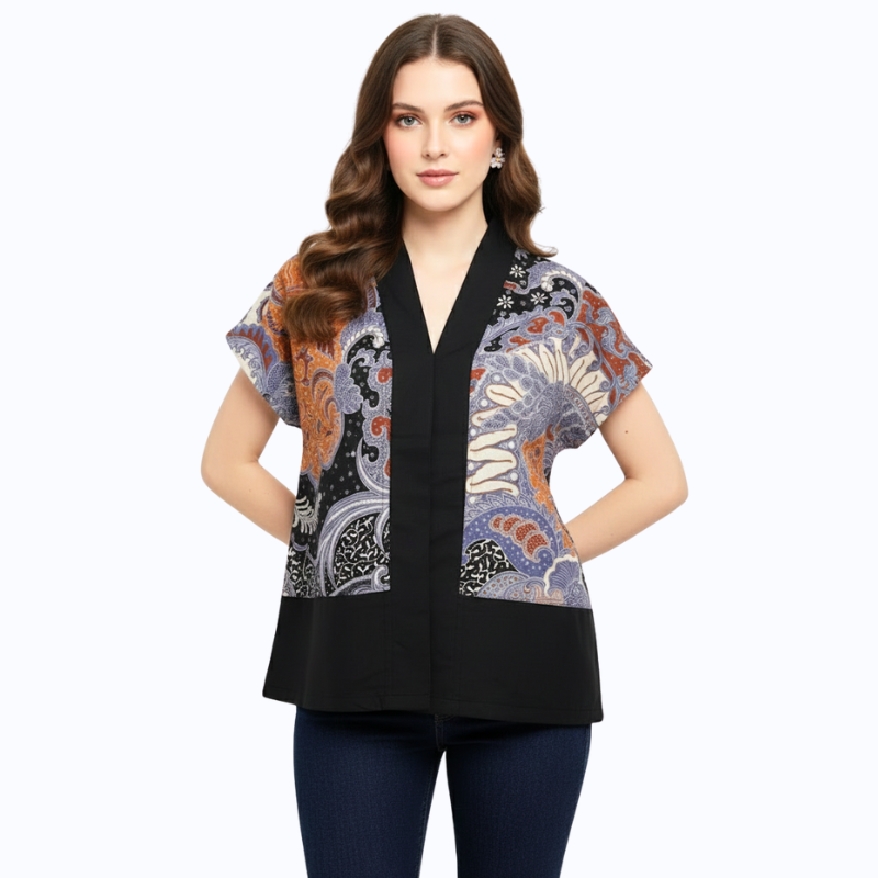 Rosita Blouse Brown Black - Image 3