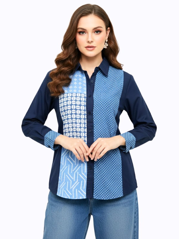Willow Shirt Multi Navy
