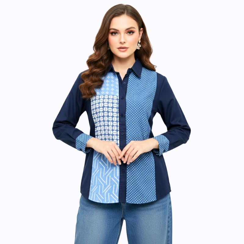Willow Shirt Multi Navy